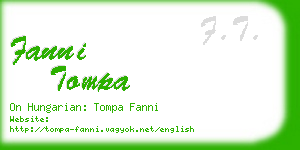 fanni tompa business card